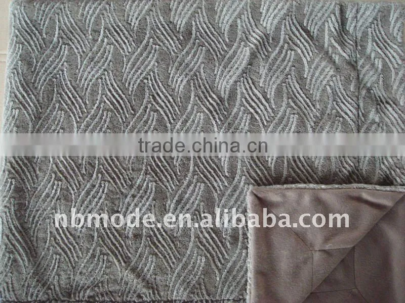 embossed PV fleece blanket