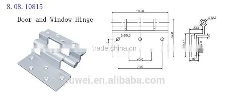 Window and Door Hardware Aluminium Door Hinges Aluminum Alloy Window and Door Hinge