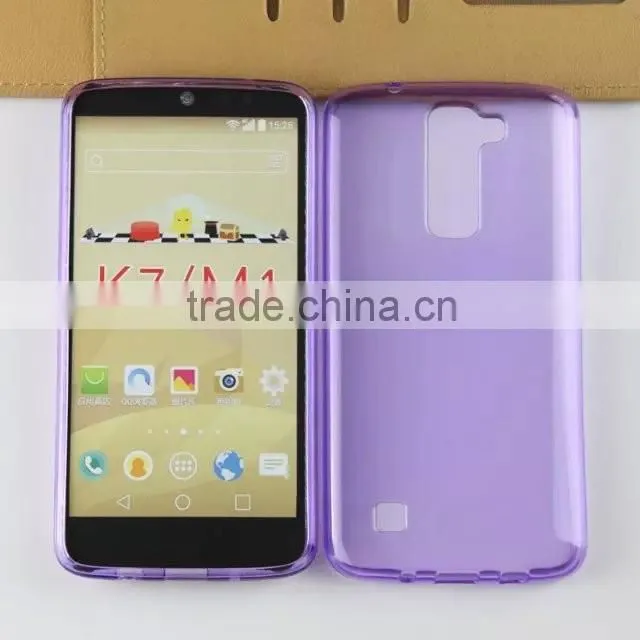 alibaba express wholesale soft tpu case silicone transparent clear crystal phone cover for LG K7 M1 paypal accept