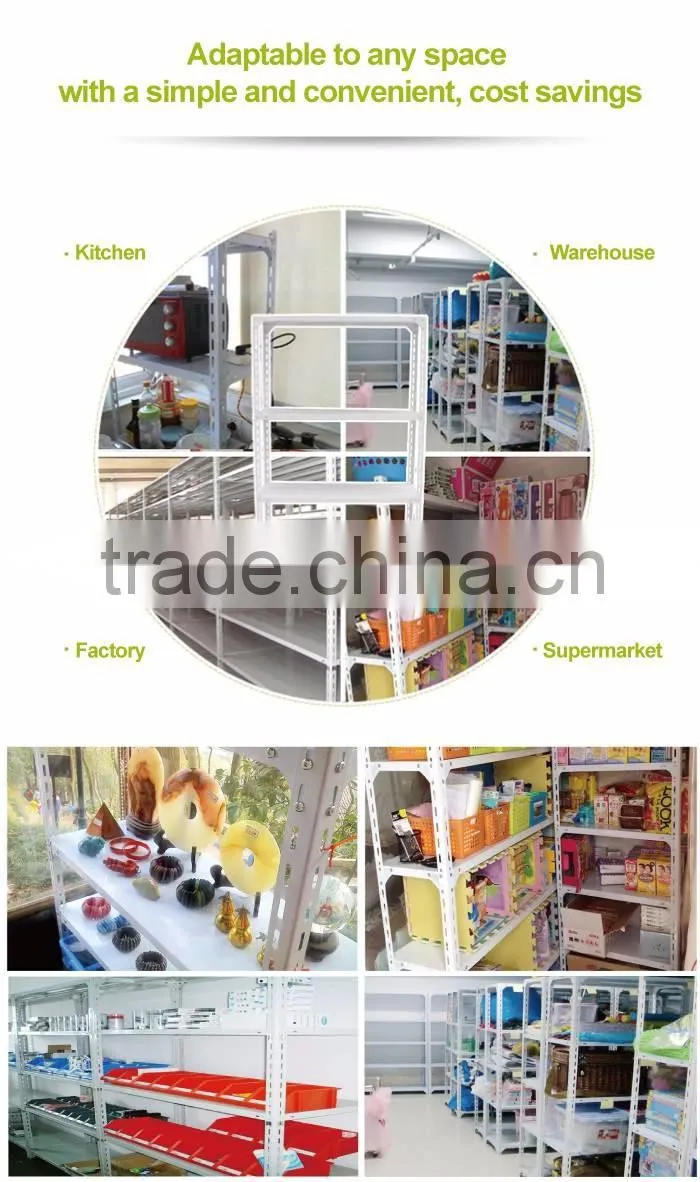 Light duty metal storage shelf for warehouse