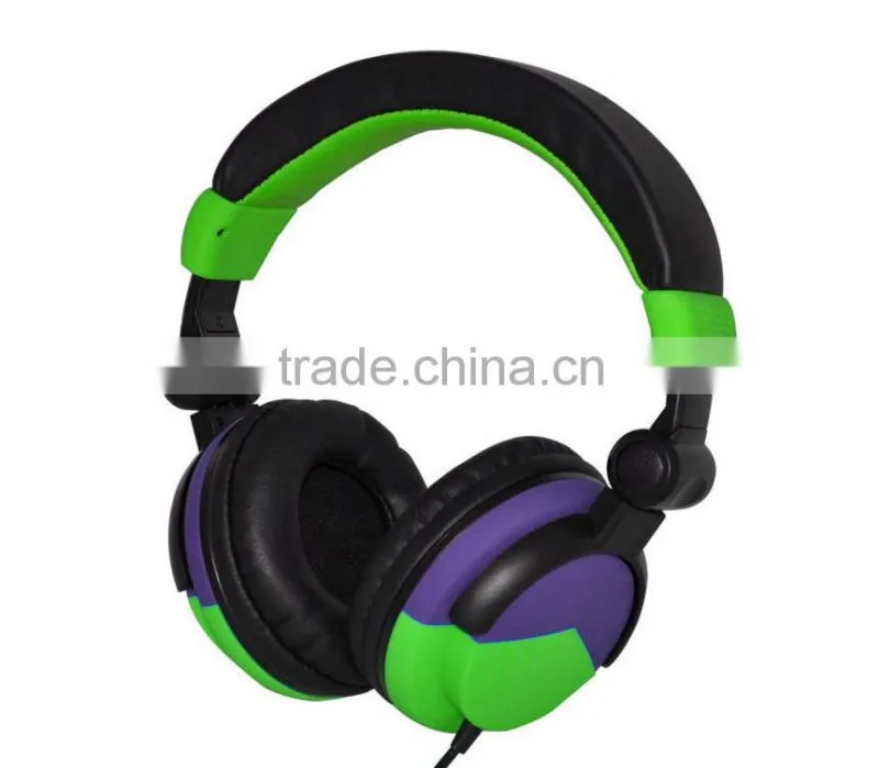 2014 new headphone colorful headphone with soft leather