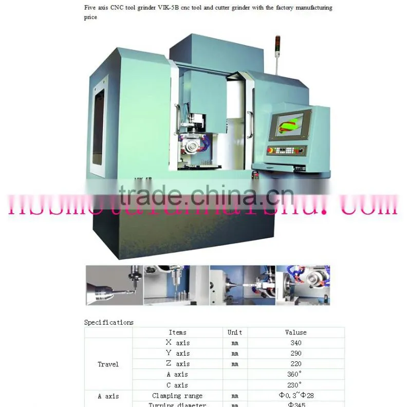 VIK-5B universal tool cutter grinder with 5 axis