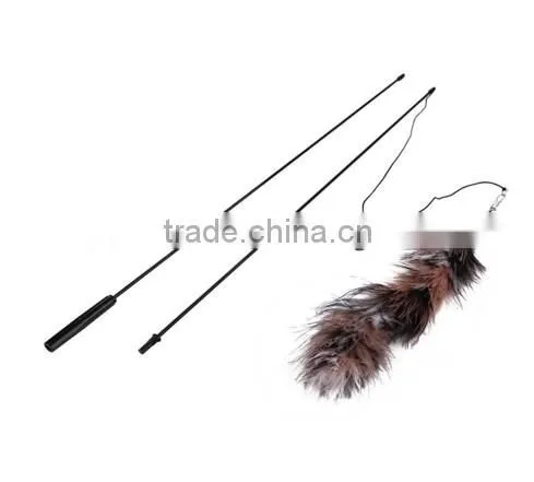 QQPET Factory Wholesale Pack Interactive Cat Wand kitten Toys Cat Feather Teaser