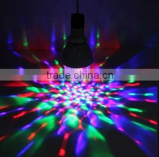 LED Crystal Rotating Bulb Lamp / Christmas Party Stage Light / led mini light bulb lamp