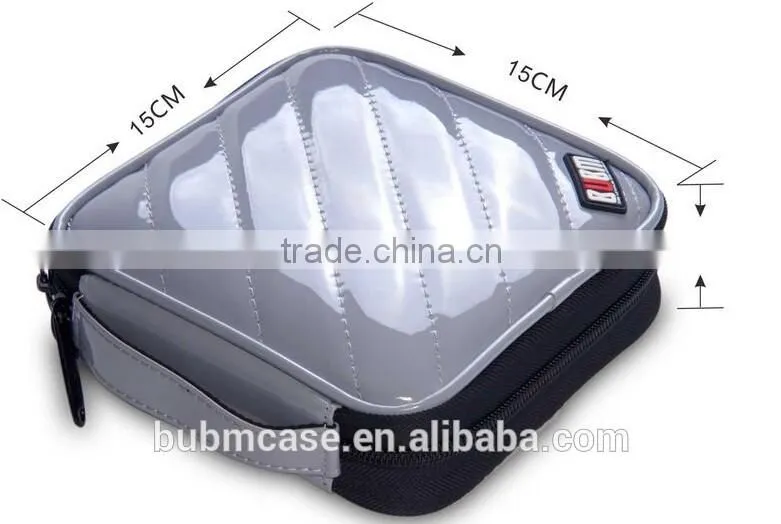Fashion Purple 32 Capacity PU Leather Cover CD Case CD Box DVD Case Car Disc Case
