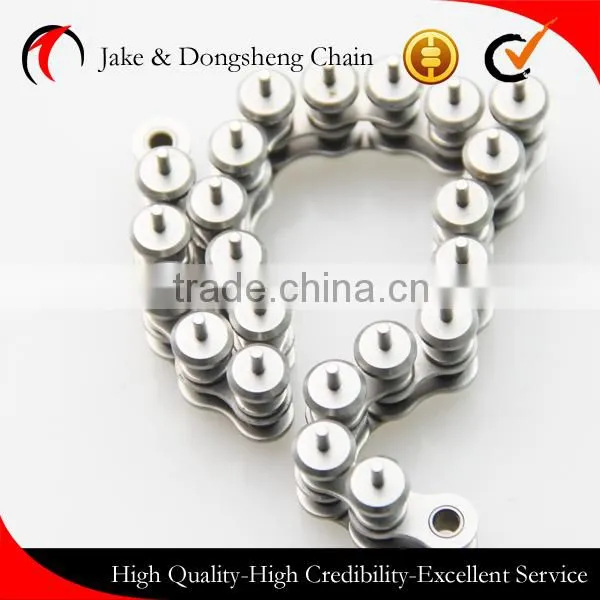 China suppler nonstandard short pitch conveyor chains with O attachments and extended pins like candlestick