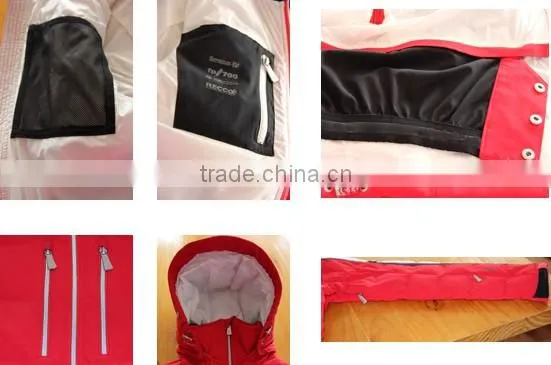 Top Quality red winter windproof waterproof mens ski coat
