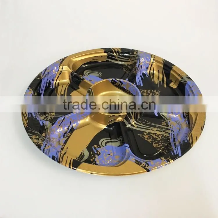 Round Disposable 6 Compartment Tray