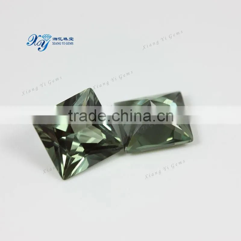 Esthetic Spinel Stone 9x9mm Square Shaped Synthetic Green Spinel
