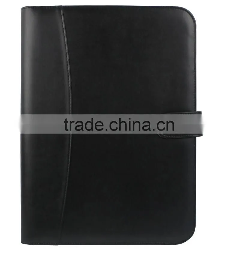 A4 Zipper Portfolio PU Leather file folders Mutifuction organizer