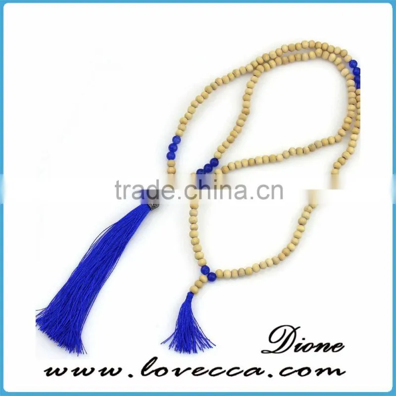 Personalized customized wholesale fashion yellow Tassel Pendant necklace