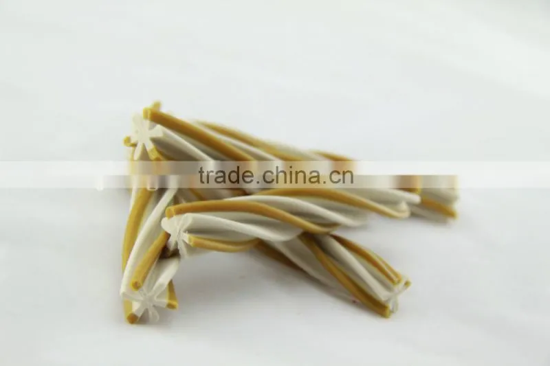 carpe (two-tone straight hexagonal natural dog chews)