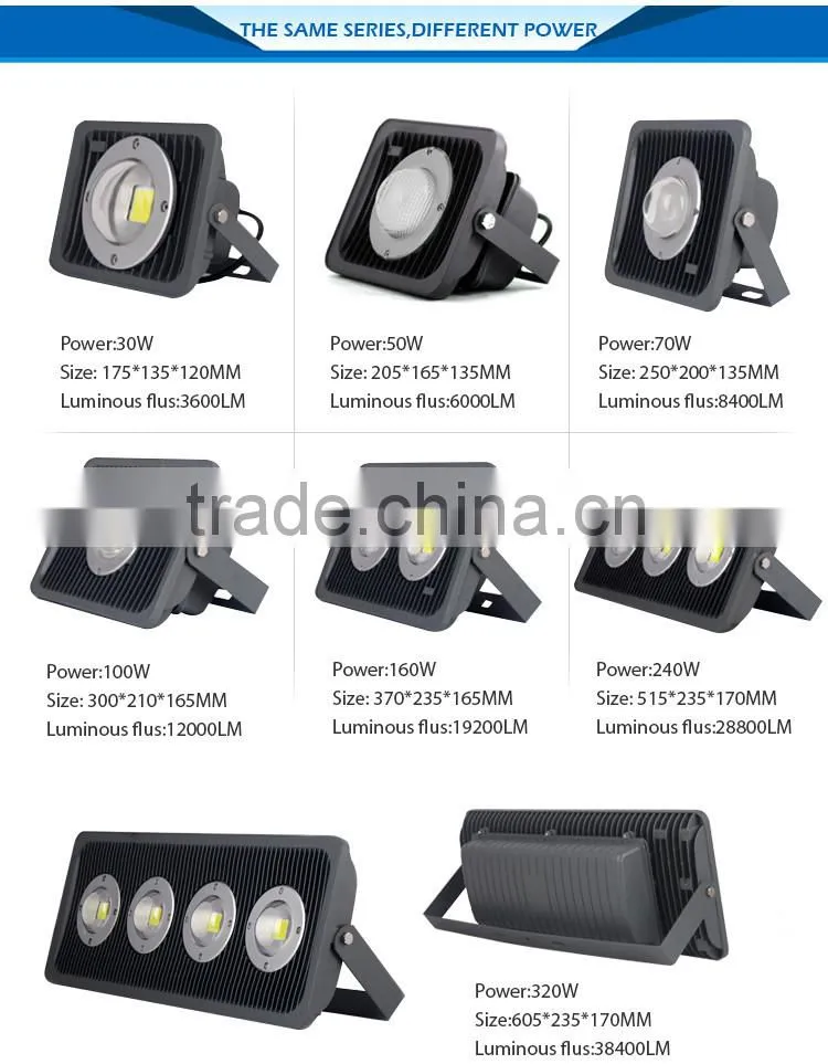 Factory Price High Power Waterproof outdoor 160w 200W 240w LED Flood Light