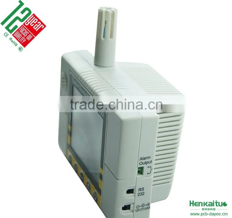Wallmount Alarm CO2 Gas Detector Temperature Meter Hygrometer Monitor