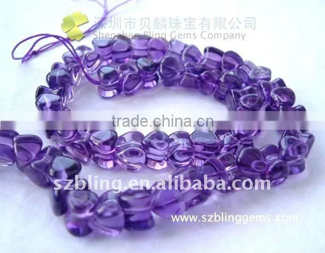 Wholesale gemstone Synthetical Amethyst Funnel shape loose beads