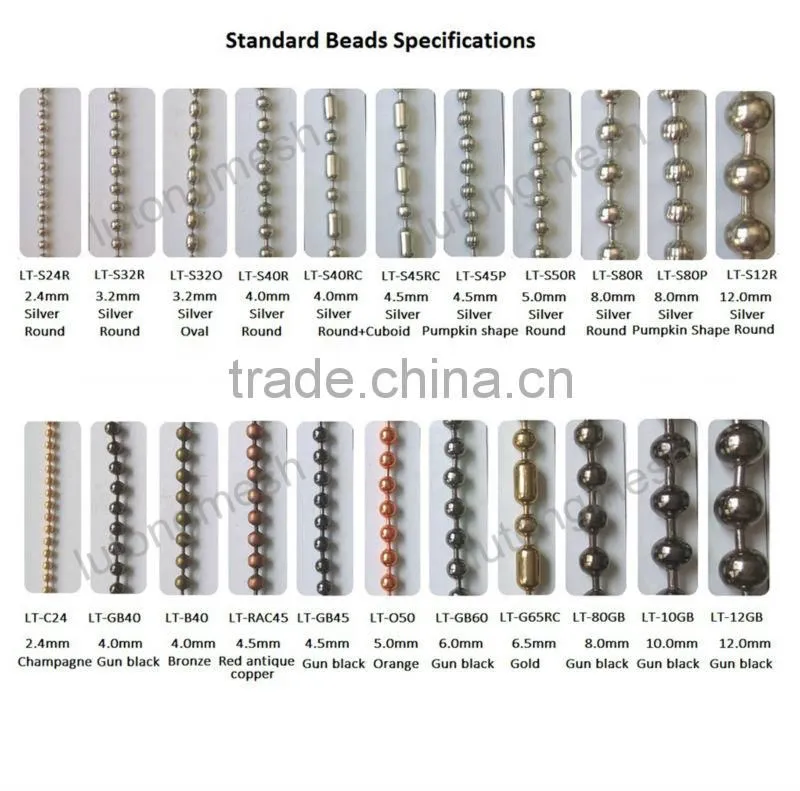 silver ball chain curtain for interior decoration