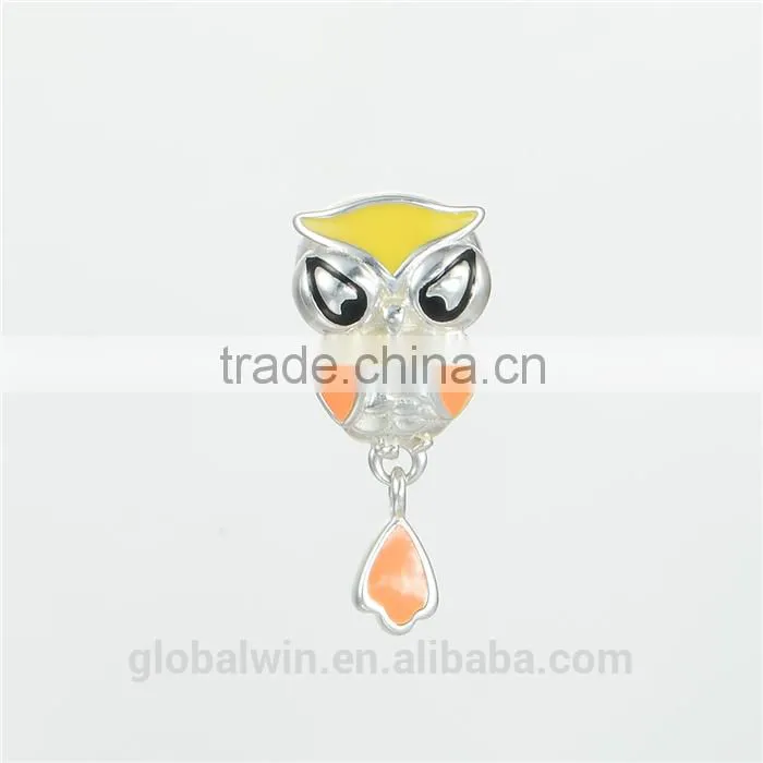 Owl Wholesale Engravable Charms European Charm Bracelet Necklace 100% Real 925 Sterling Silver S208 Aaa Cubic Zirconia