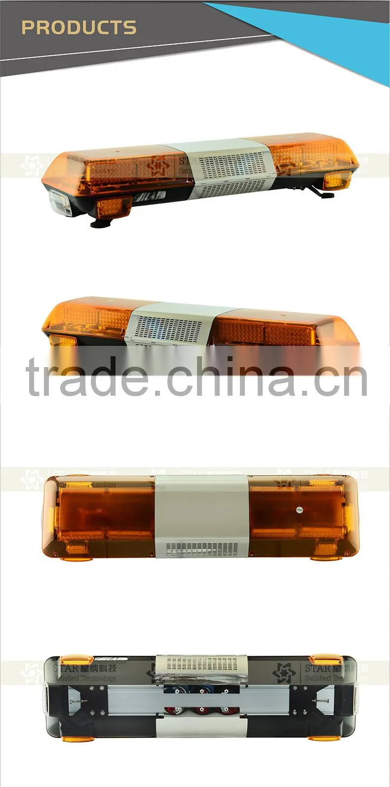 Amber led strobe light bar police car TBD-3000L/AMBER