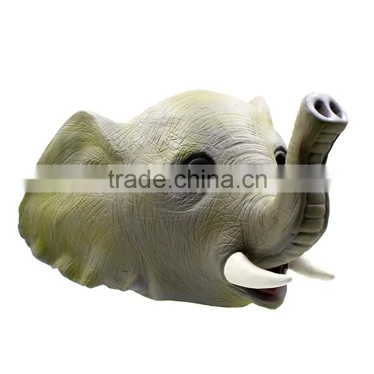 Scary Halloween Costume African Elephant Big Animal Latex Mask