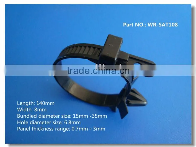 self locking natural black nylon cable tie