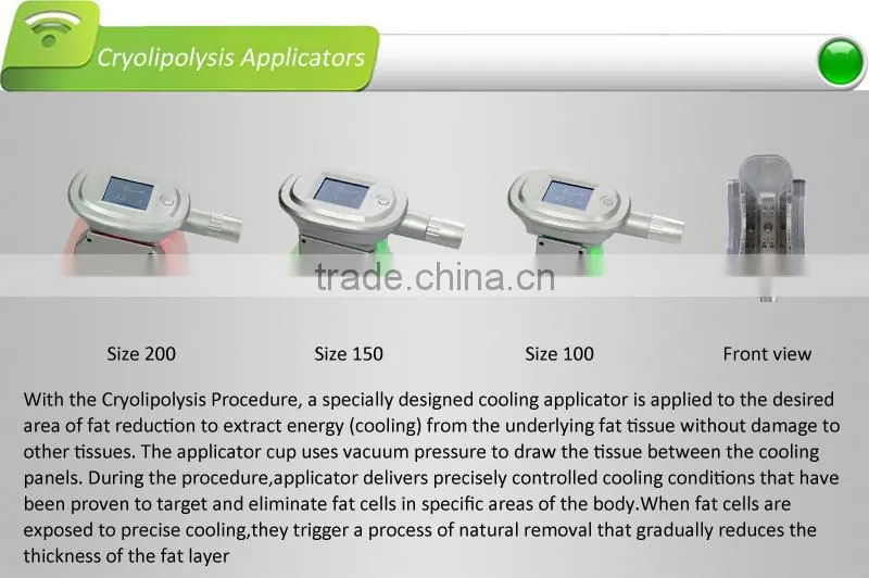 New cryolipolysis device, 3 heads for different body parts,portable design,low price with high quality