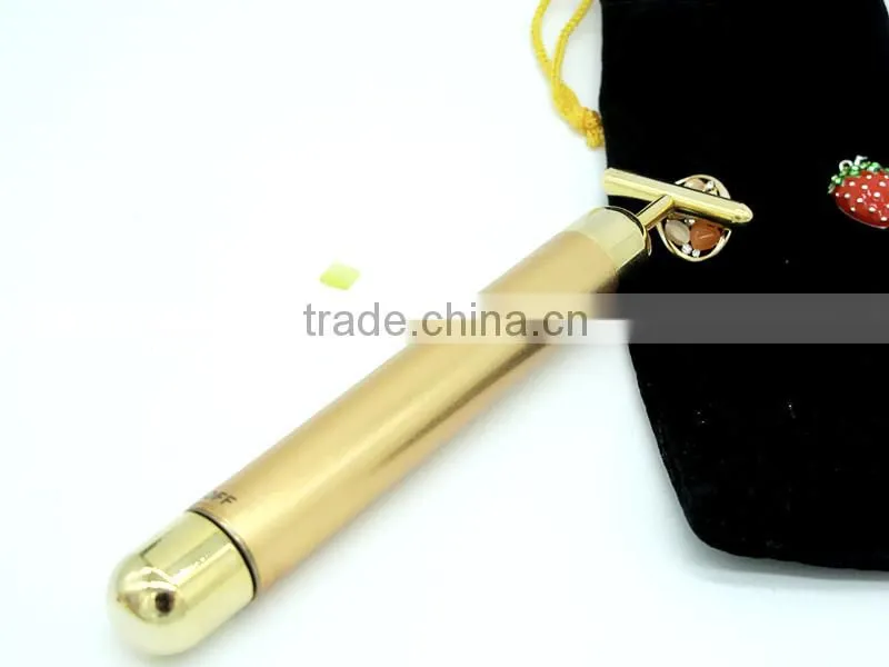 Beauty Bar 24K Golden Pulse Skin Care Gold Facial Roller Vibration Face Massager