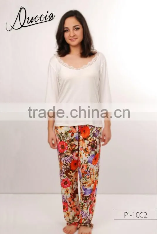 2014 Duccia Summer Pyjamas Women Pajamas Lady Pyjamas Sleepwear Homewear Turkish Pyjama Manufacturer