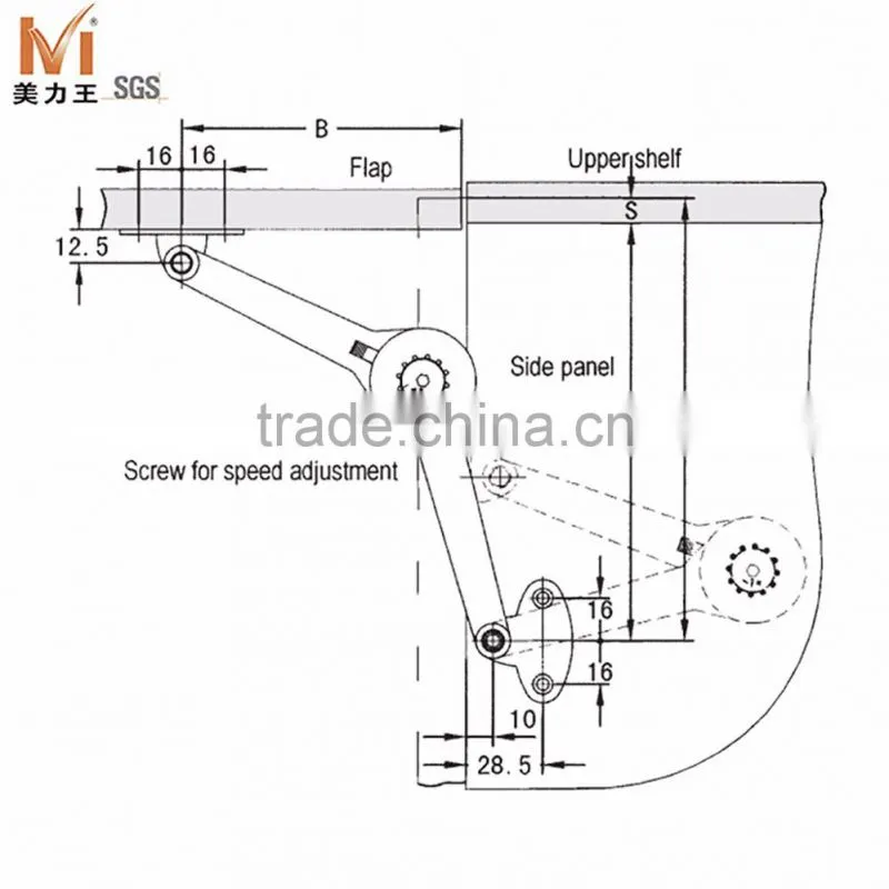 Kitchen Cupboard Cabinet Door Support Lid Stay Hinge