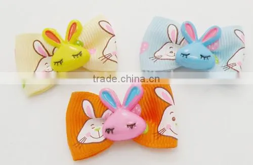 Polka dot Printed Layer bows for cats with stones
