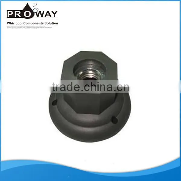 Black PVC bath feet M12 adjustable feet Round plastic foot