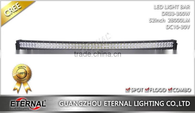 52in 300W high power offroad powersports 4WD UTV ATV SUV 4x4 racing vehicles bune buggy truck tractor led light bar