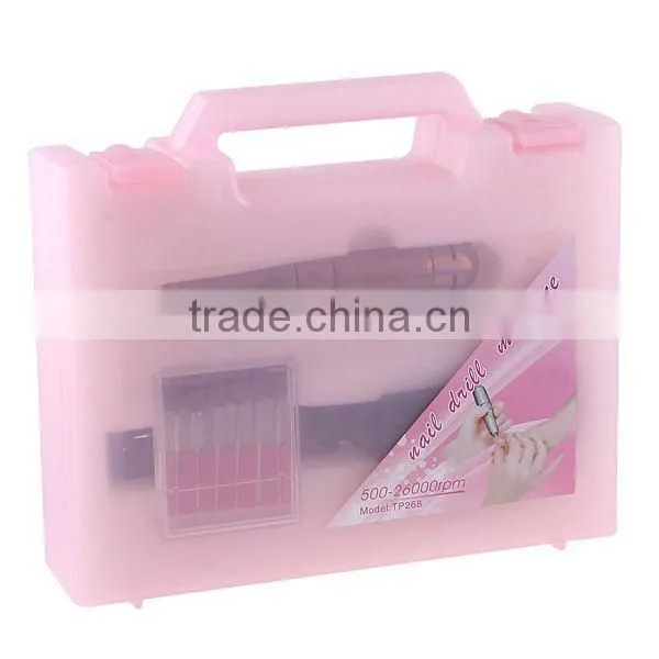 GOLDEN ELECTRIC NAIL DRILL MANICURE PEN MACHINE 6 BITS