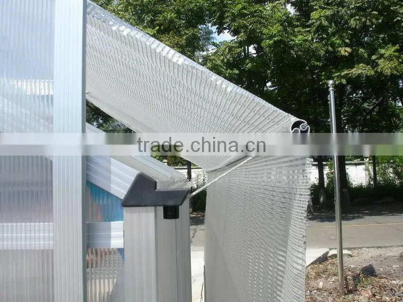 High-end Sun Resistance Commercial Waterproof Polycarbonate Greenhouse Sunshade with Aluminium Frame for Sale