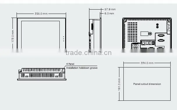 MT5423T-DP 8" TFT 800X600 pixels LED USB /Serial port hmi touch screen panel HMI