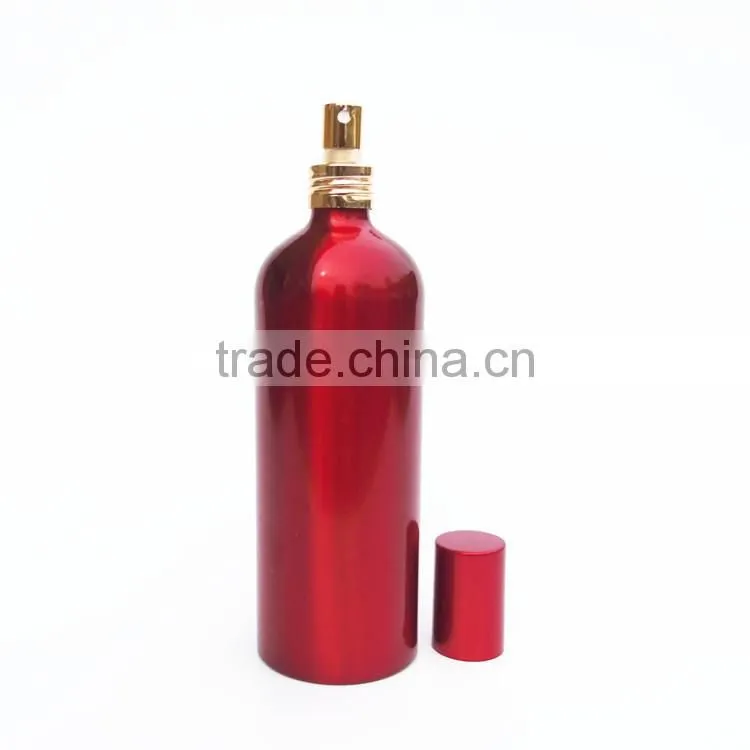 Wholesale 30ml-500ml aluminum spray perfume bottles with metal cap for cosmetic packaging