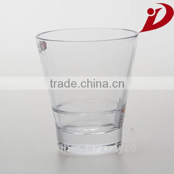 clear tumble world cup glass