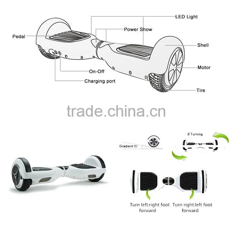 2017 Newest 2 Wheels Powered Unicycle Smart Drifting hoverboard