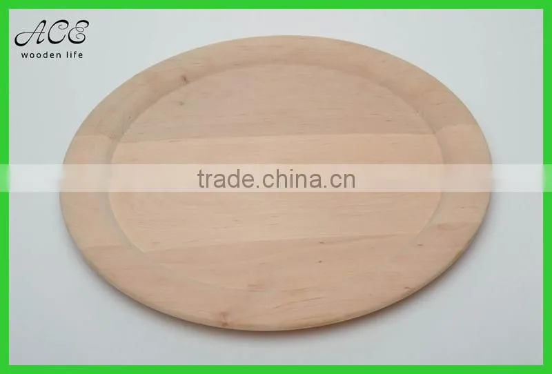 Carved wood blank plate