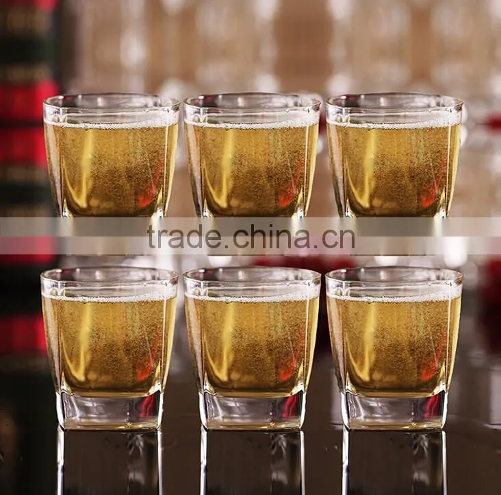 Glassware Elegent Heavy Base Collection, Square Shot Glass Clear