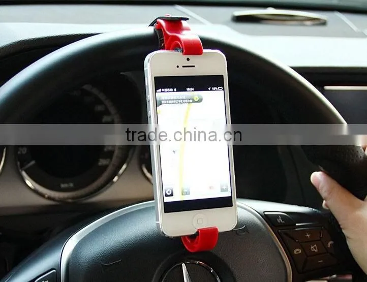 Creative Car Mobile Phone Holder Car Steering wheel Mounted Shelf