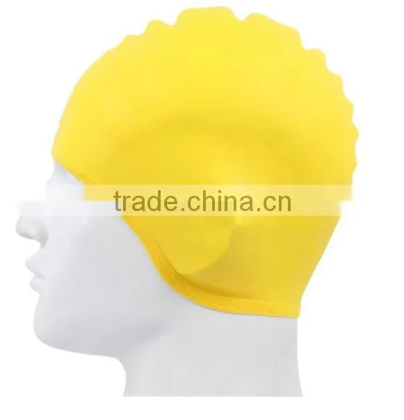 High quality and fashion design silicone ear waterproof swim caps
