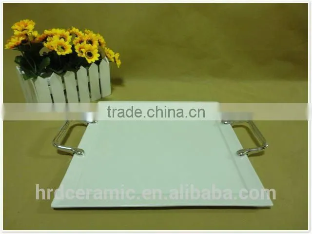 Modern Style stock Ceramic Plate With Handle,Ceramic Furniture Handle