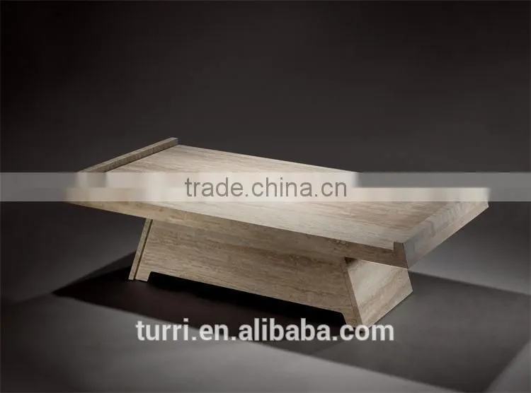 modern white travertine marble living room coffee table for sale