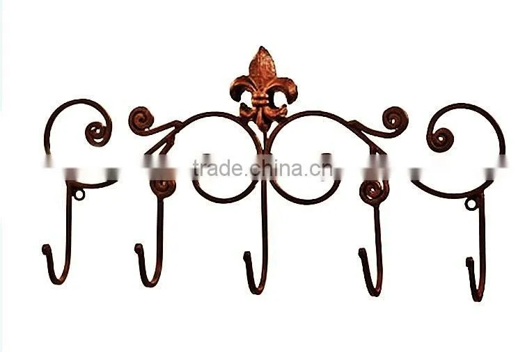 5 Hook Powder coated Hanging Clothes Coat Rack