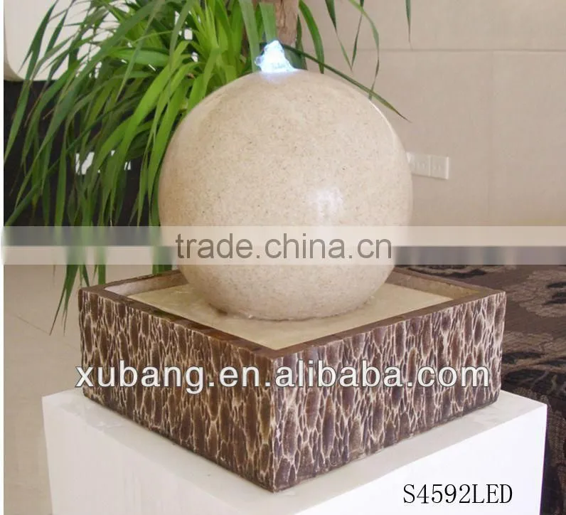Round tabletop water fountain garden
