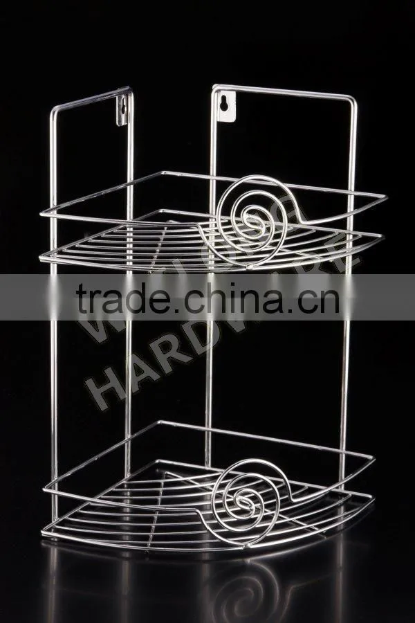 double-deck metal iron bathroom rack
