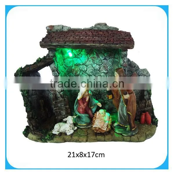 polyresin jesus nativity set manger
