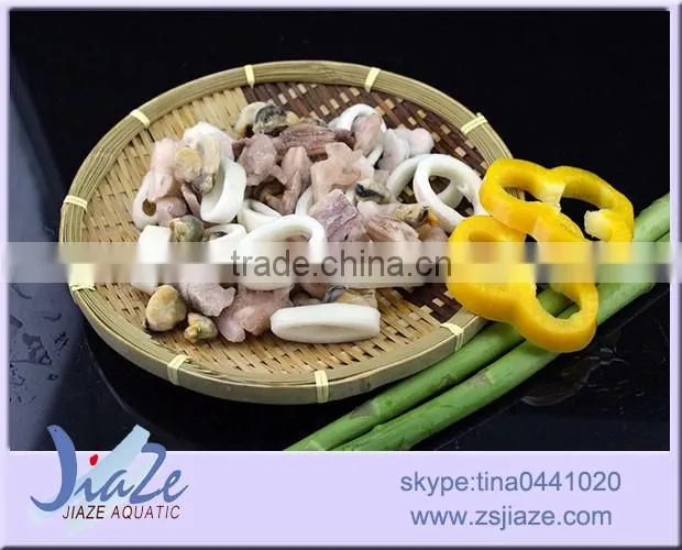 IQF Frozen Seafood Mix (mussel meat,squid ring, octopus cut,surimi)