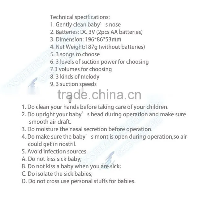 Electric New Born Baby Nose Cleaner Toddler Safety Nasal Aspirator Infant Snot Vacuum Sucker Runny Kids Nose Sucker