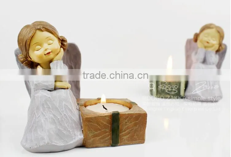 Natural Resins European Retro Romantic Creative Candle Holders China Traditional Crafts Ornaments Candlestick Wedding Decoration